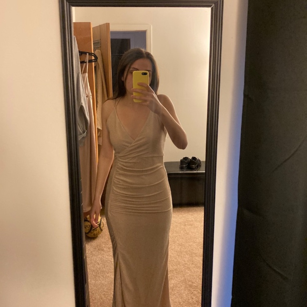 Superdown Metallic Gold Dress from Revolve - Picture 3 of 3